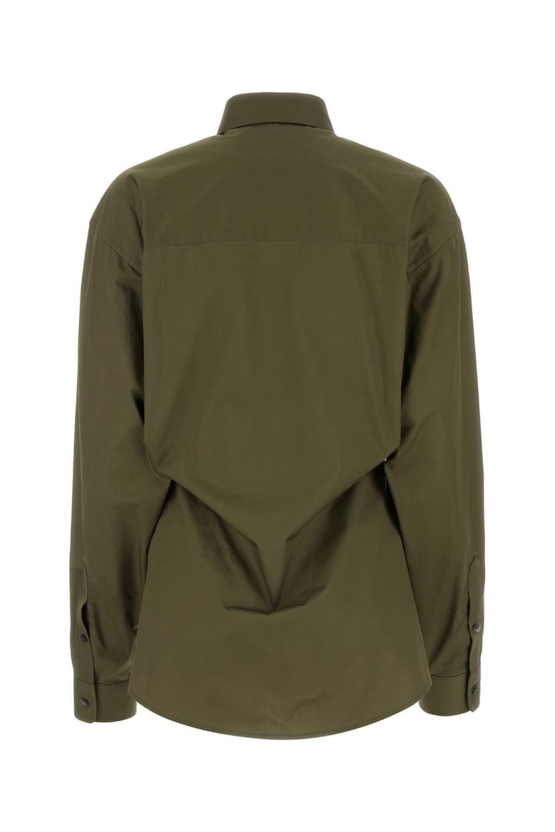 army green poplin anne shirt by Selfnex