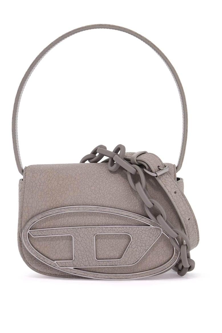 light grey leather 1dr shoulder bag by Selfnex