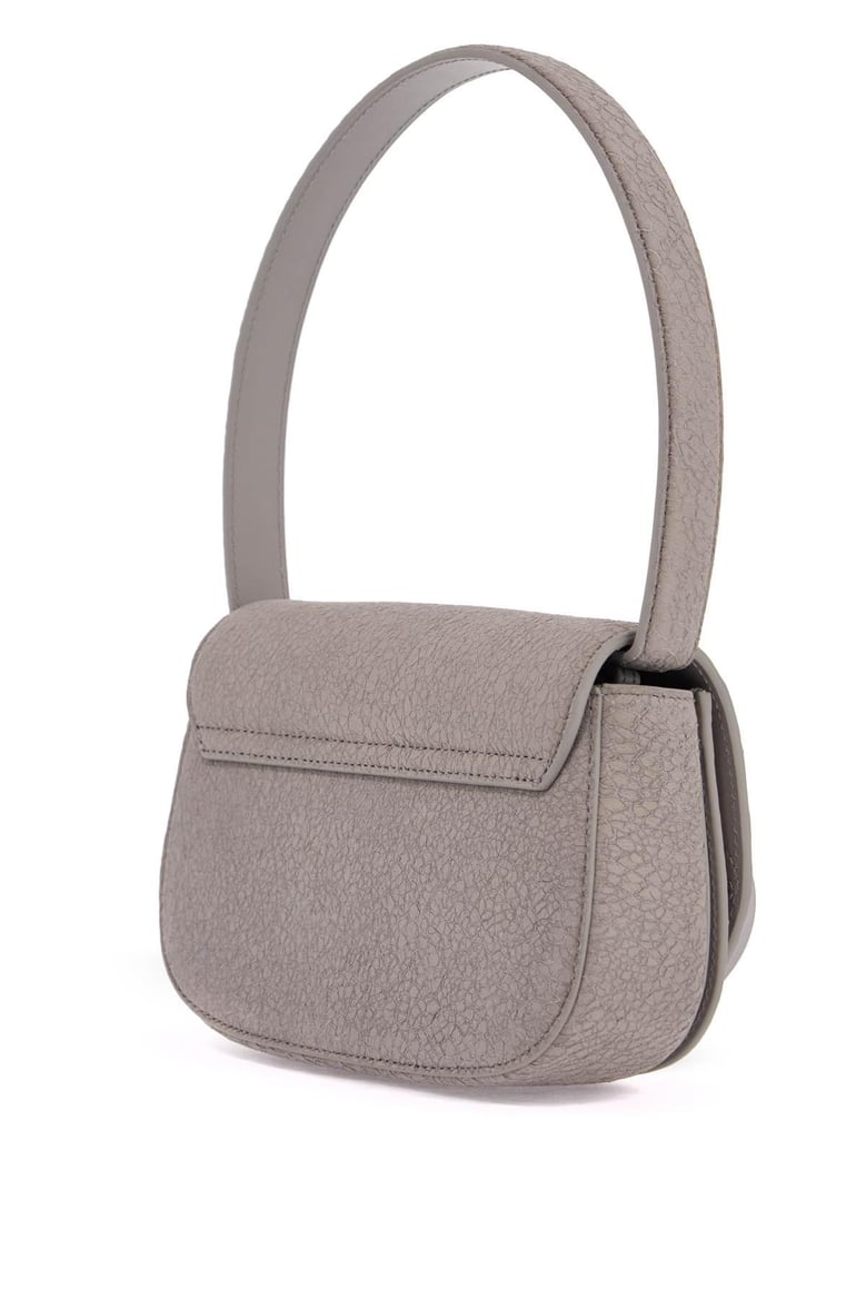 light grey leather 1dr shoulder bag by Selfnex