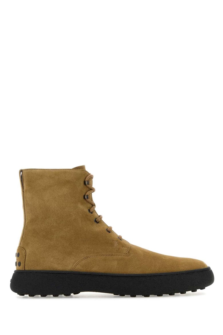 camel suede ankle boots by Selfnex