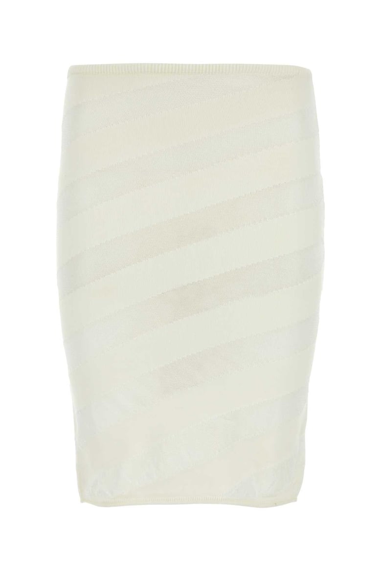 ivory viscose blend skirt by Selfnex