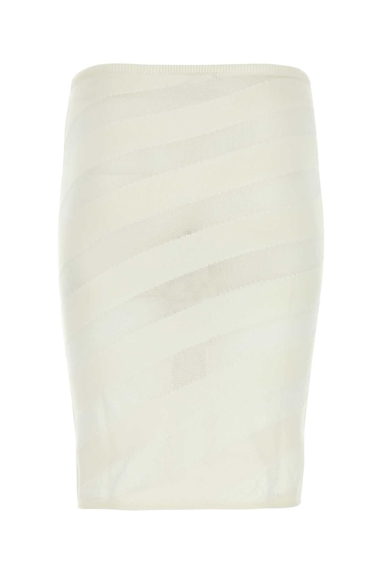 ivory viscose blend skirt by Selfnex