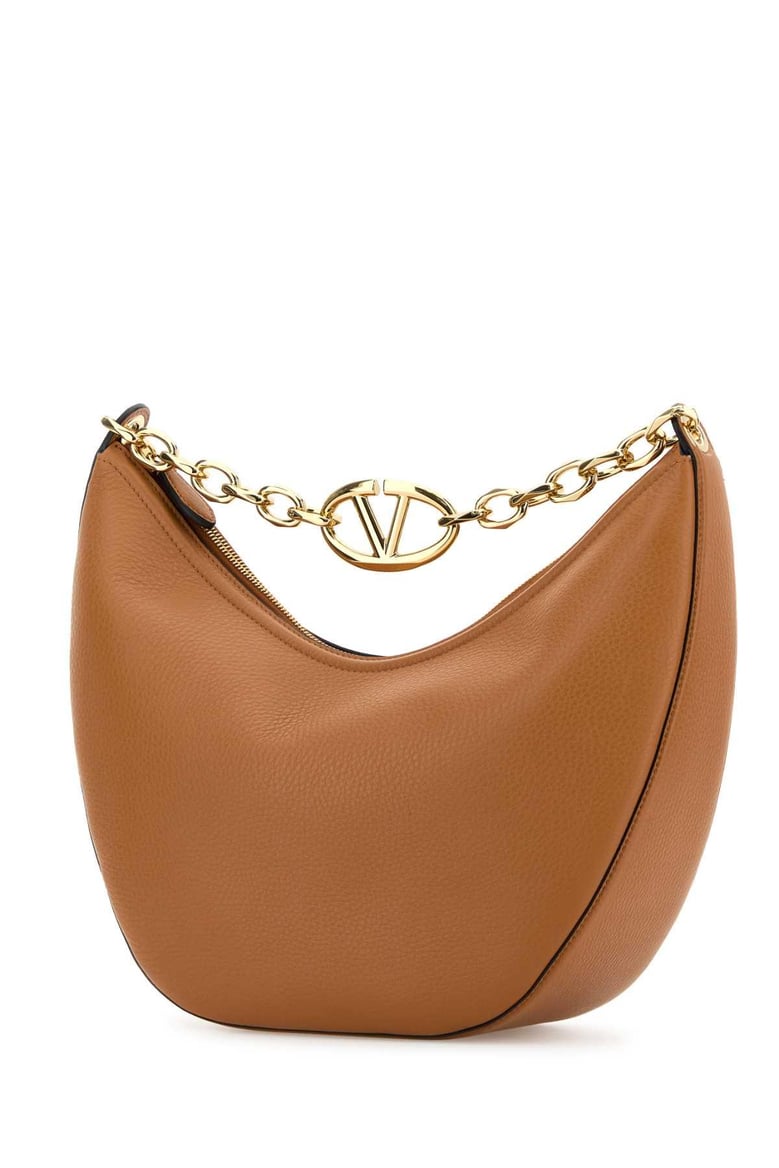 camel leather medium hobo vlogo moon handbag by Selfnex