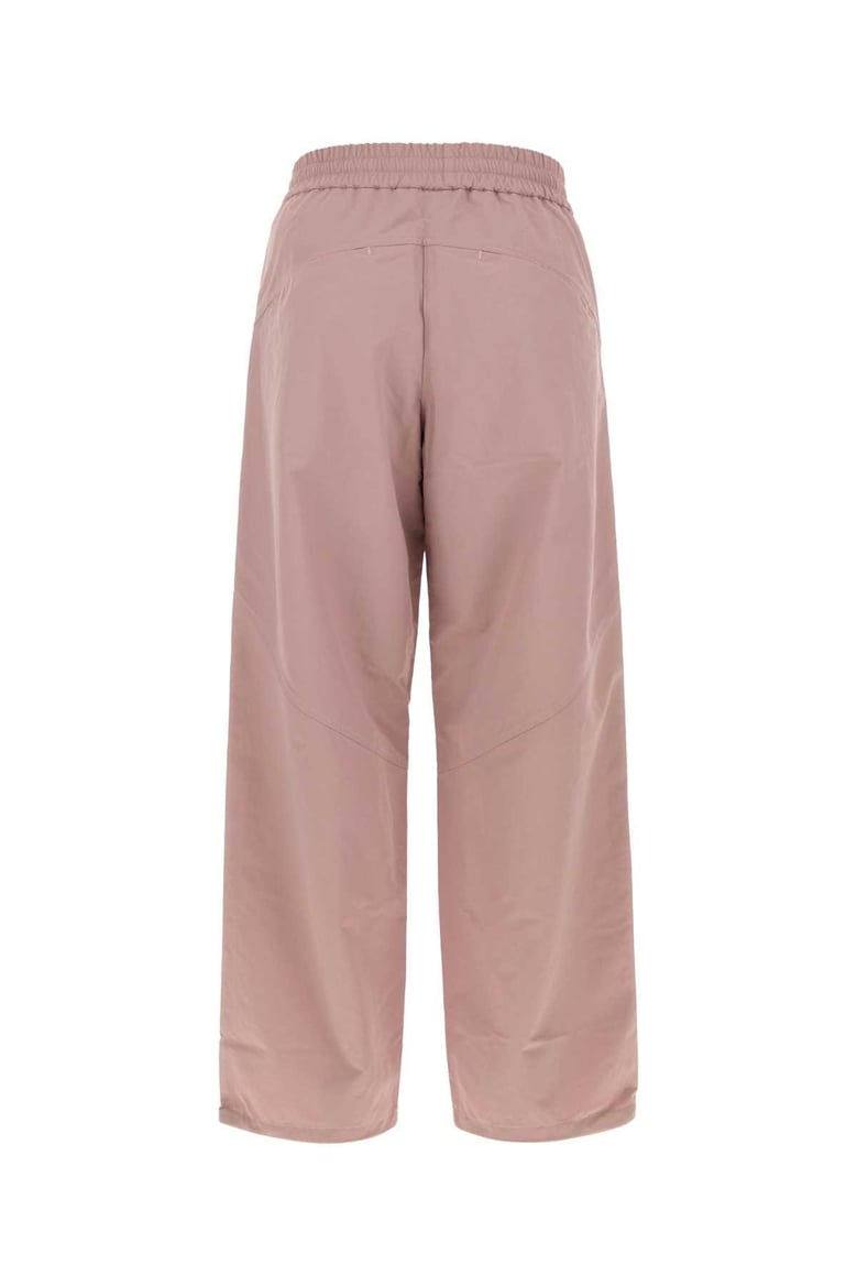 powder pink nylon pant by Selfnex