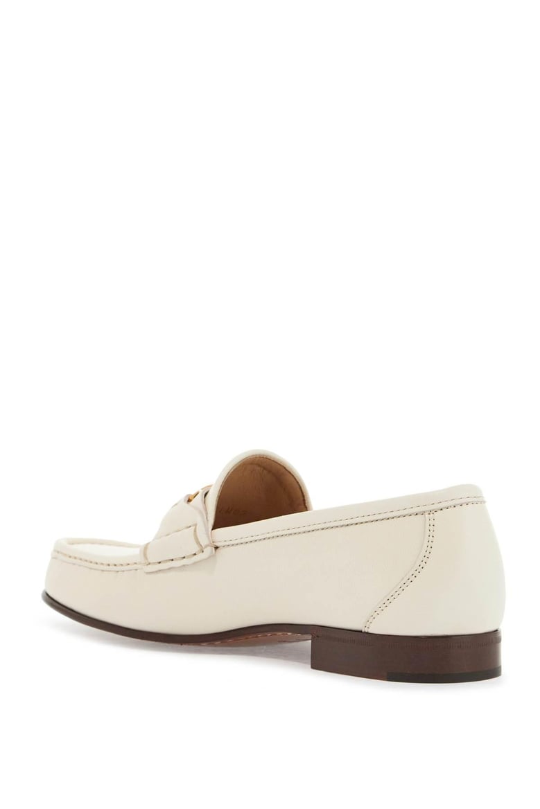 ivory leather vlogo loafers by Selfnex