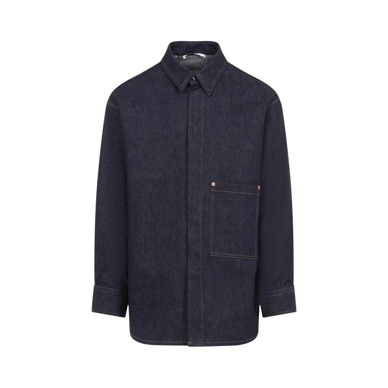 dark blue denim oversize shirt by Selfnex