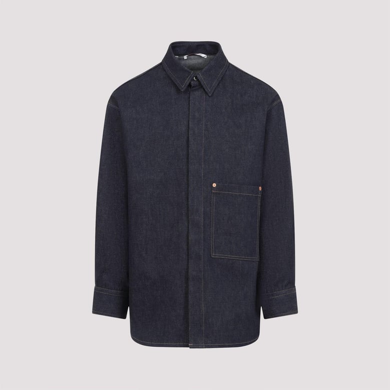 dark blue denim oversize shirt by Selfnex