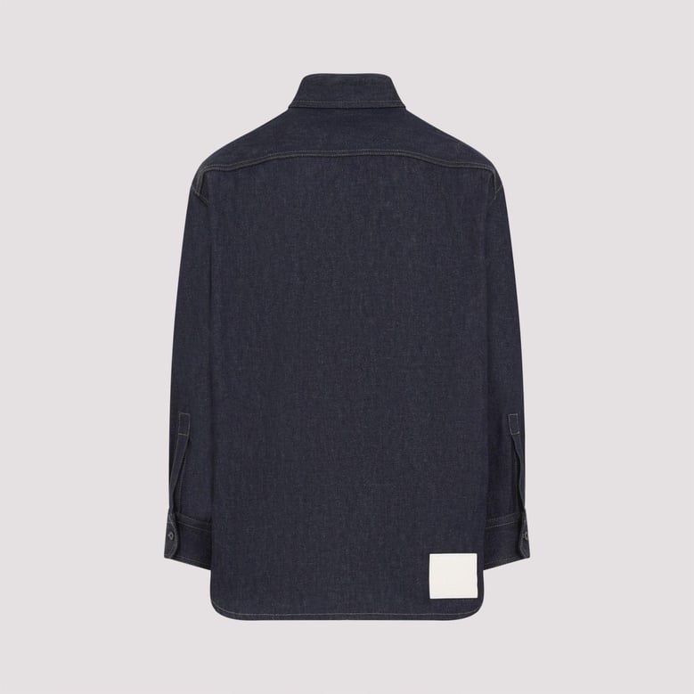 dark blue denim oversize shirt by Selfnex