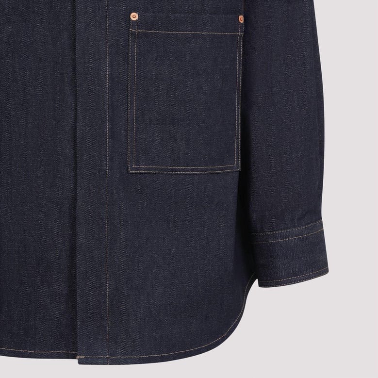 dark blue denim oversize shirt by Selfnex