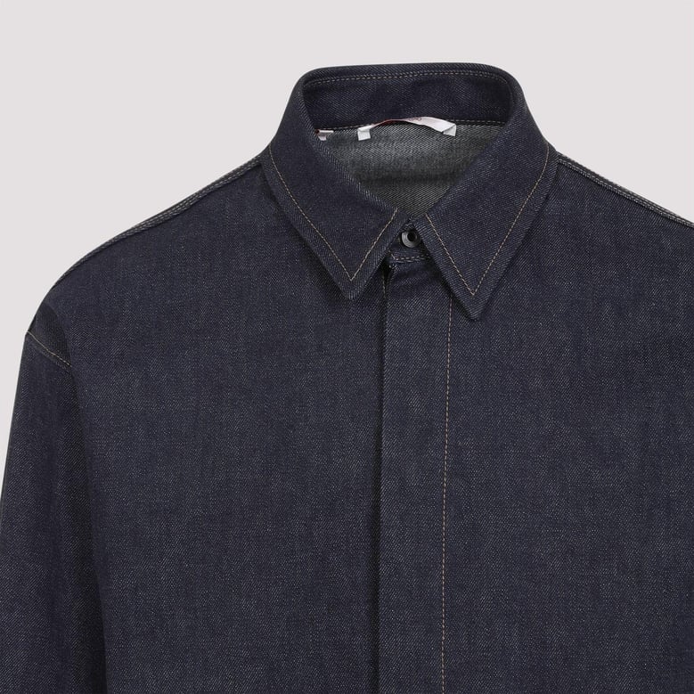 dark blue denim oversize shirt by Selfnex