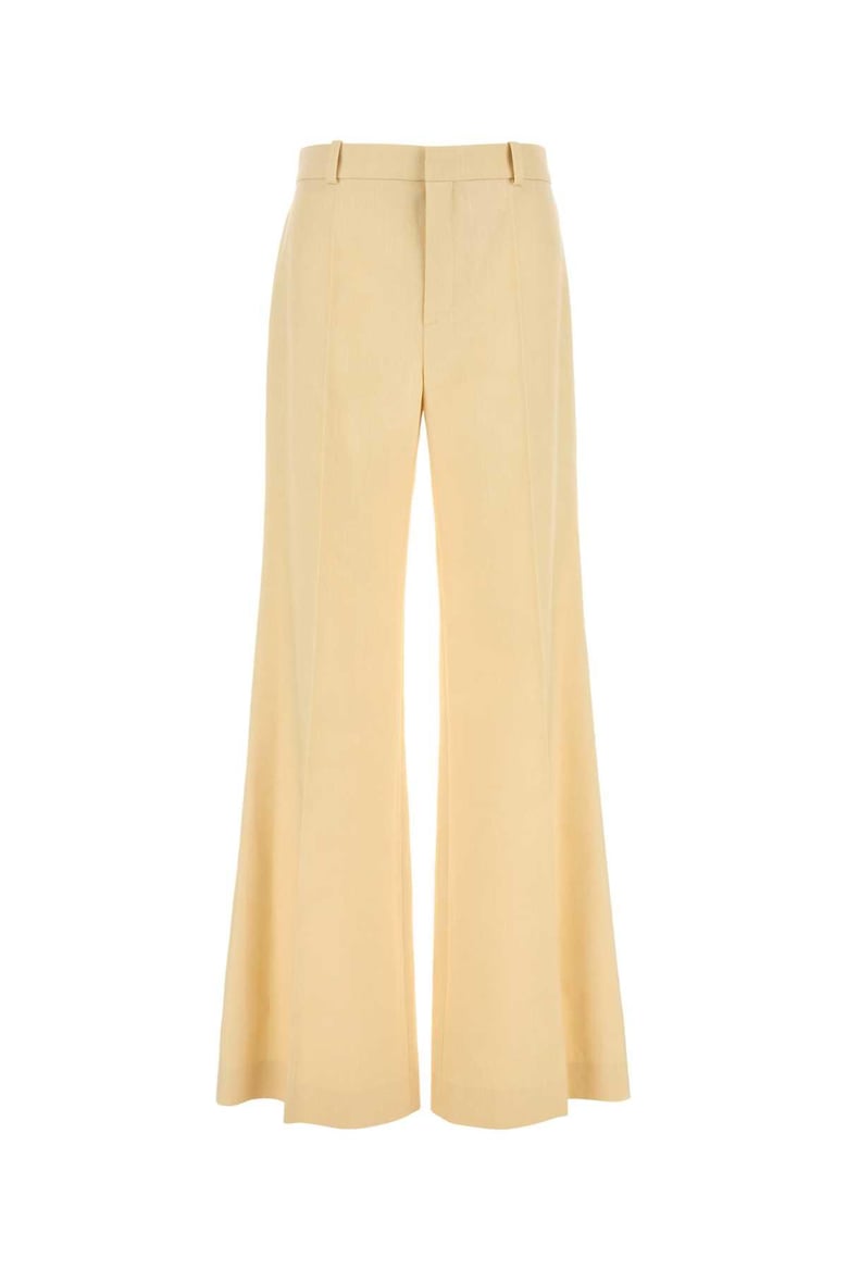cream canvas wide-leg pant by Selfnex