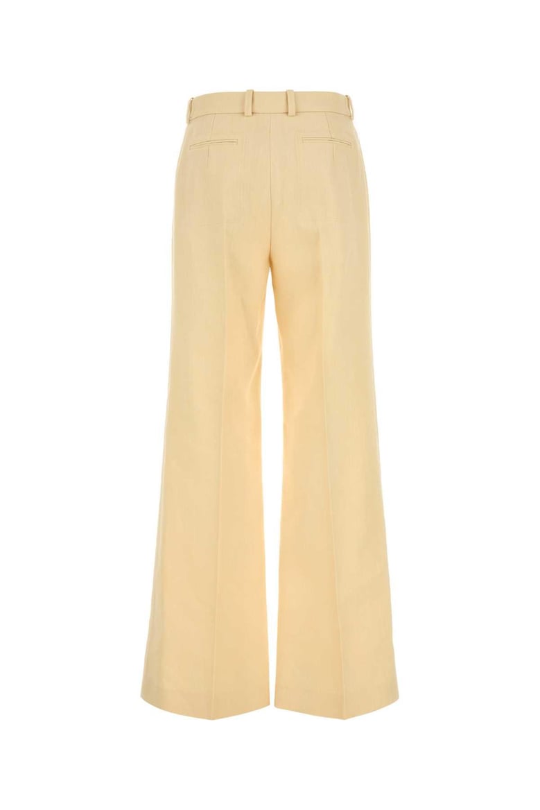 cream canvas wide-leg pant by Selfnex