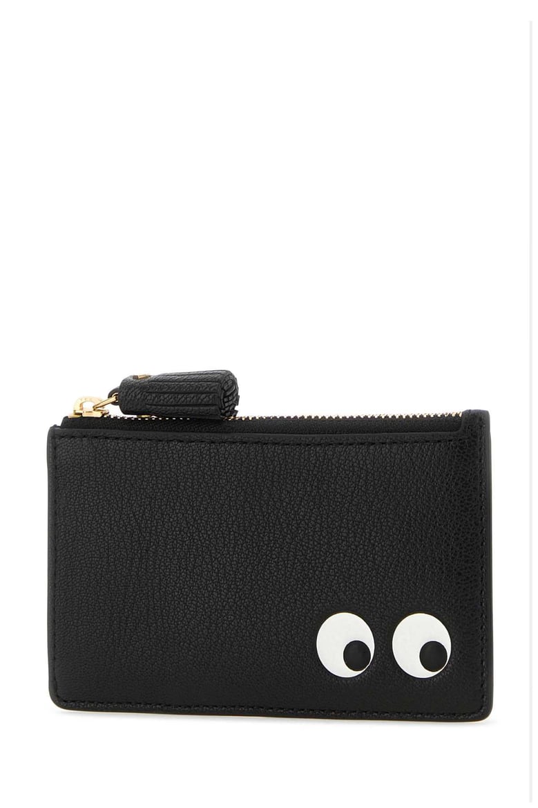black leather eyes card holder by Selfnex