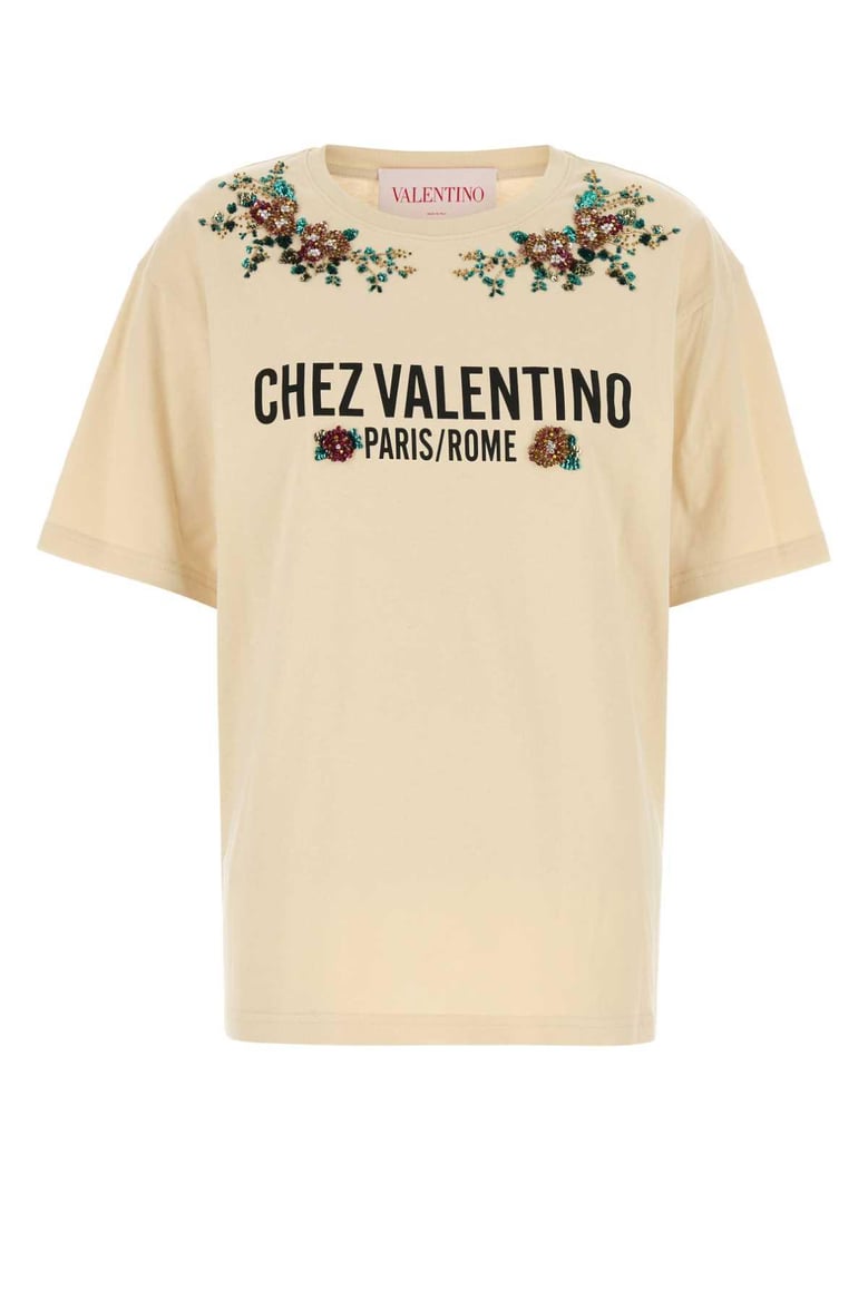 cream cotton t-shirt by Selfnex