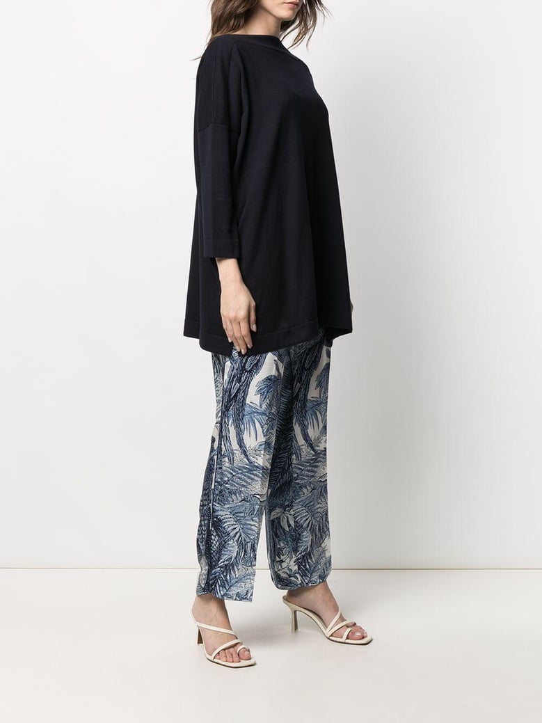 cotton boat-neck sweater by Selfnex