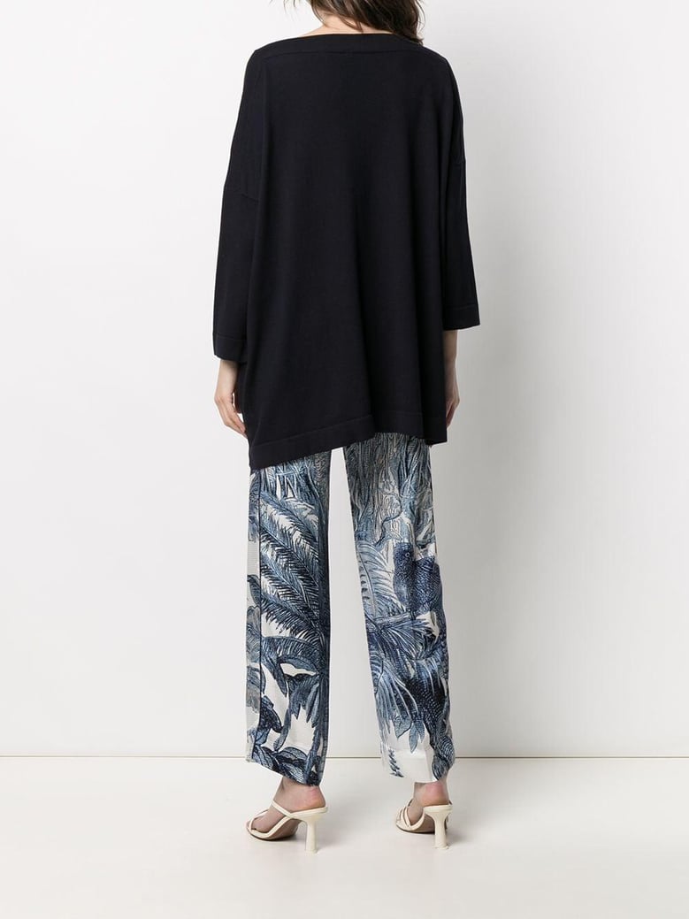 cotton boat-neck sweater by Selfnex