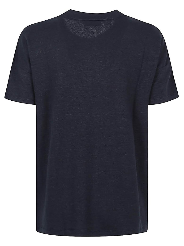 blue linen blend t-shirt by Selfnex