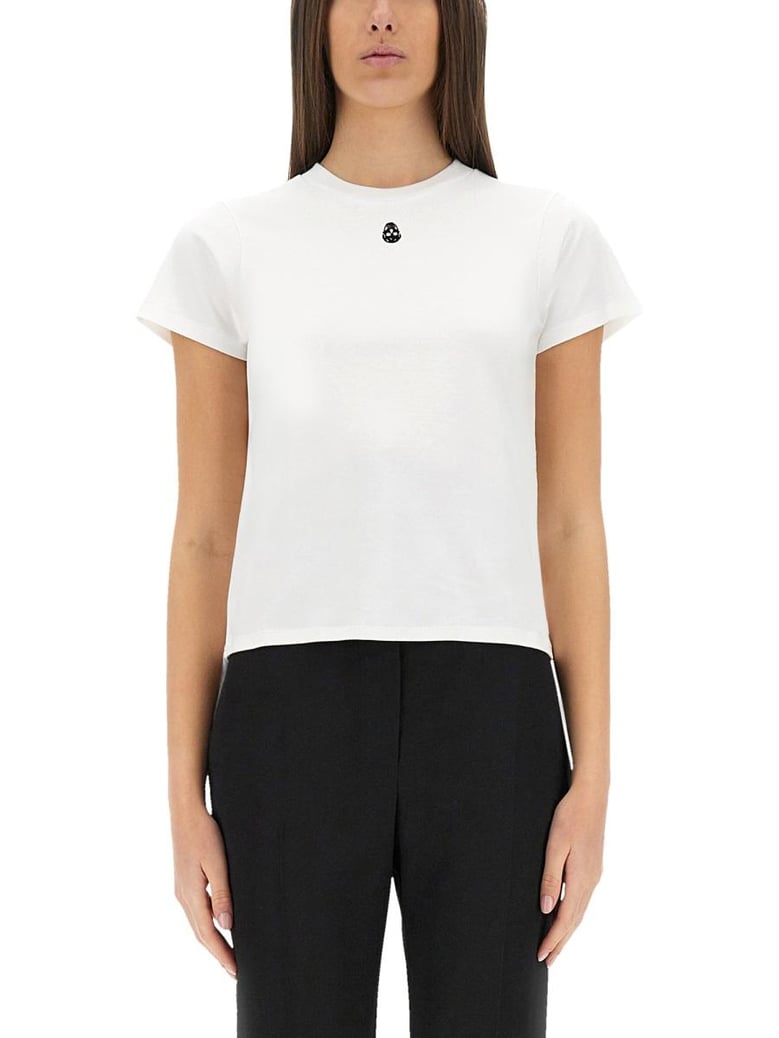 white cotton blend t-shirts by Selfnex