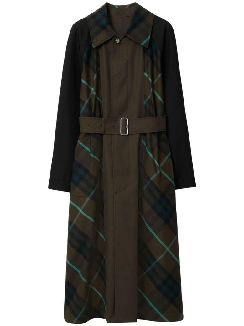 embroidered gabardine bradford trench coat by Selfnex