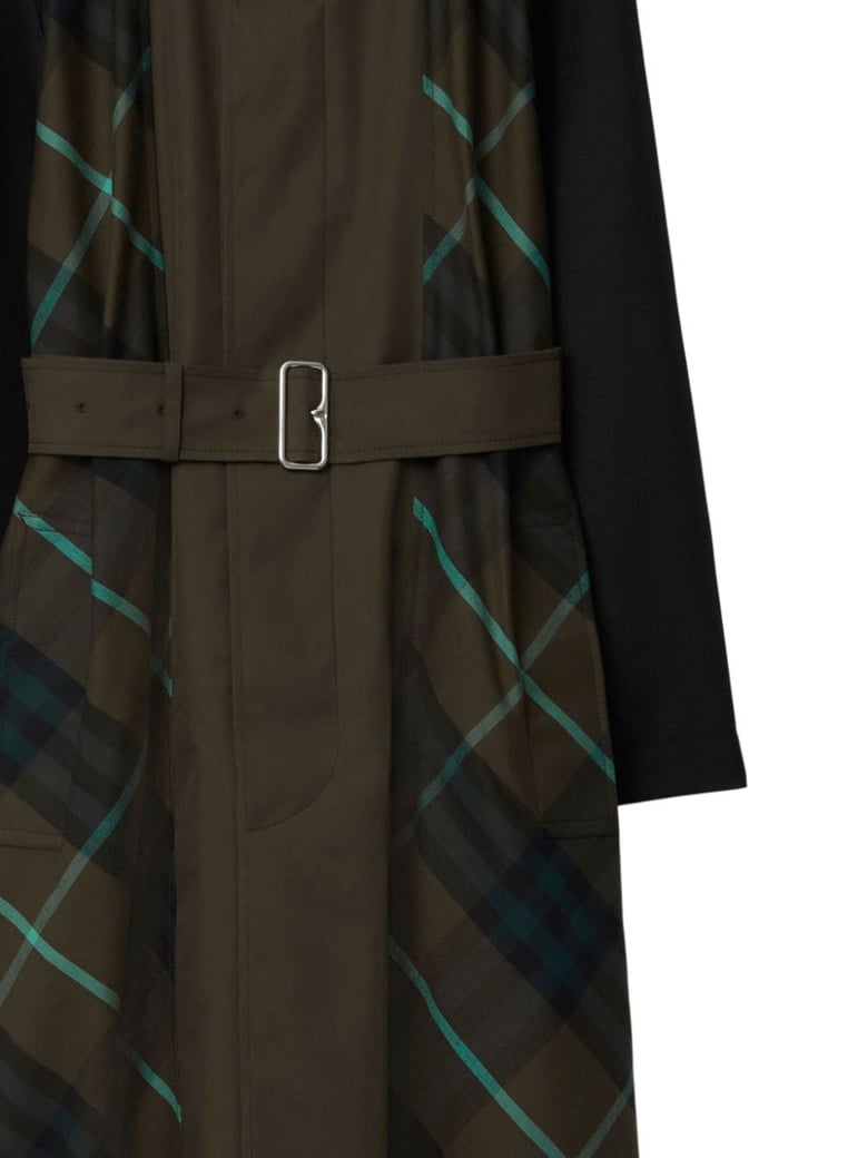 embroidered gabardine bradford trench coat by Selfnex