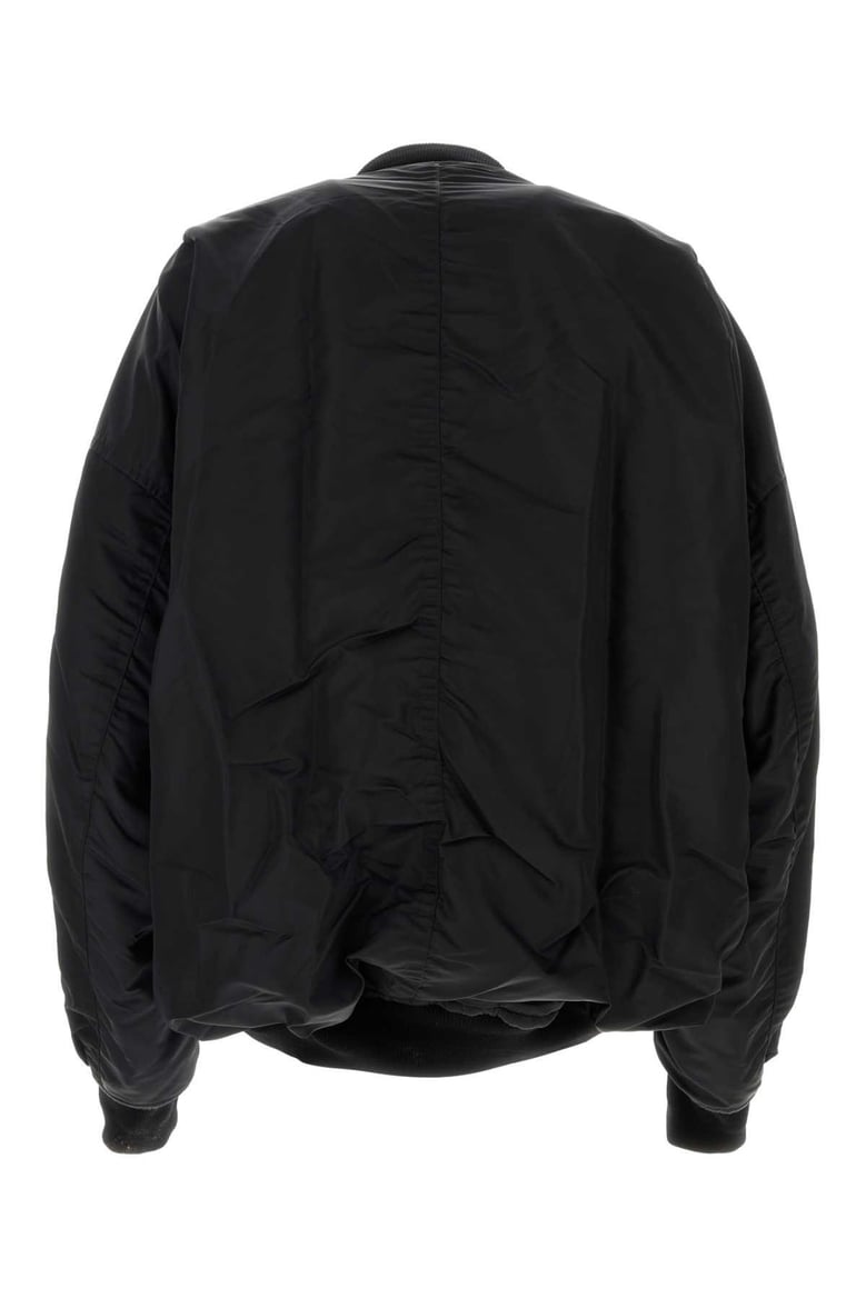 black nylon bomber jacket by Selfnex