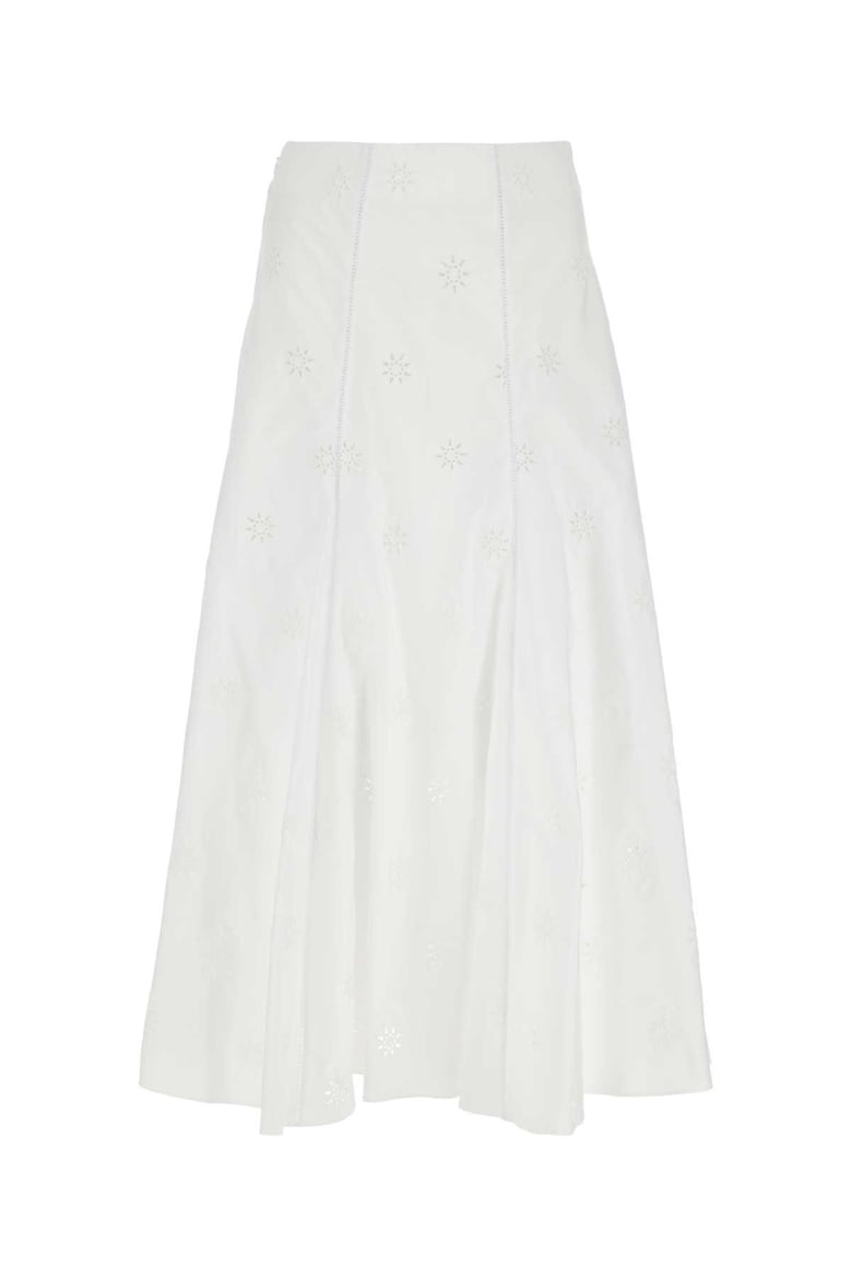 white poplin skirt by Selfnex