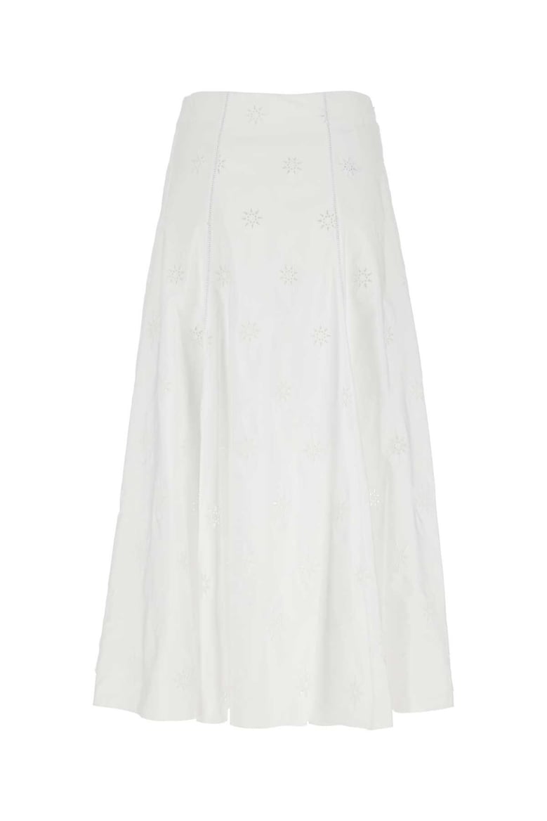 white poplin skirt by Selfnex