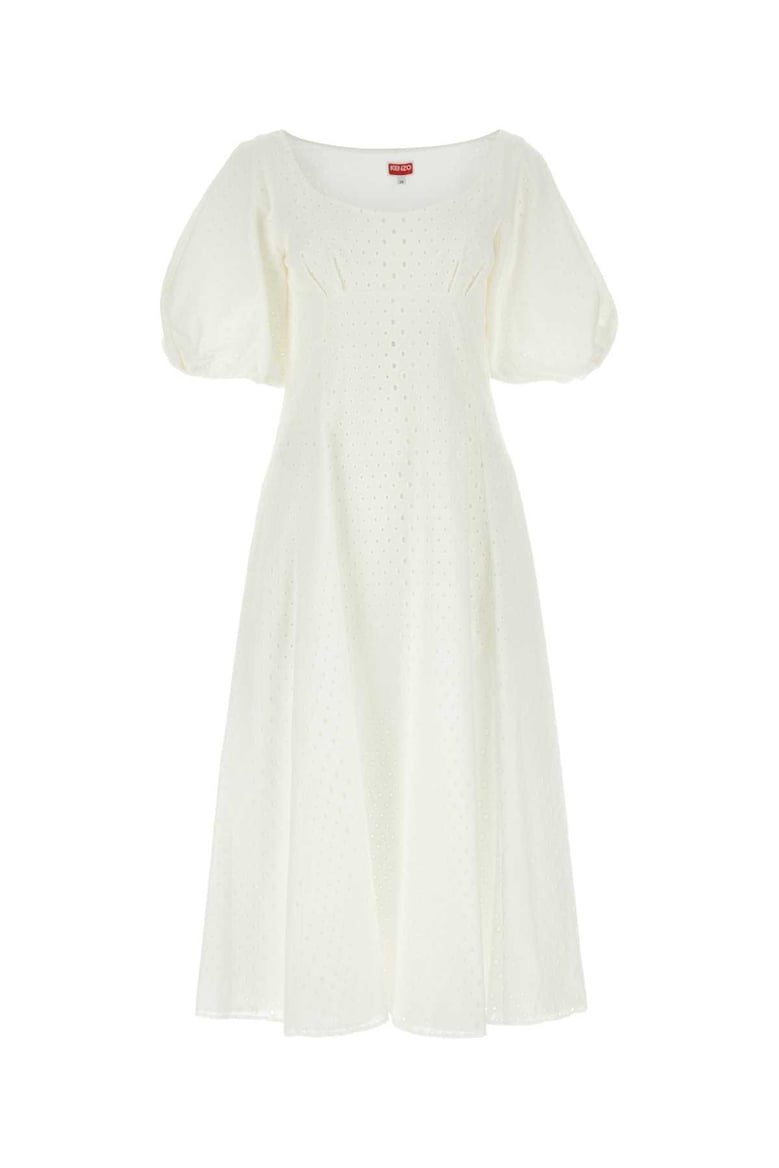 white broderie anglaise dress by Selfnex