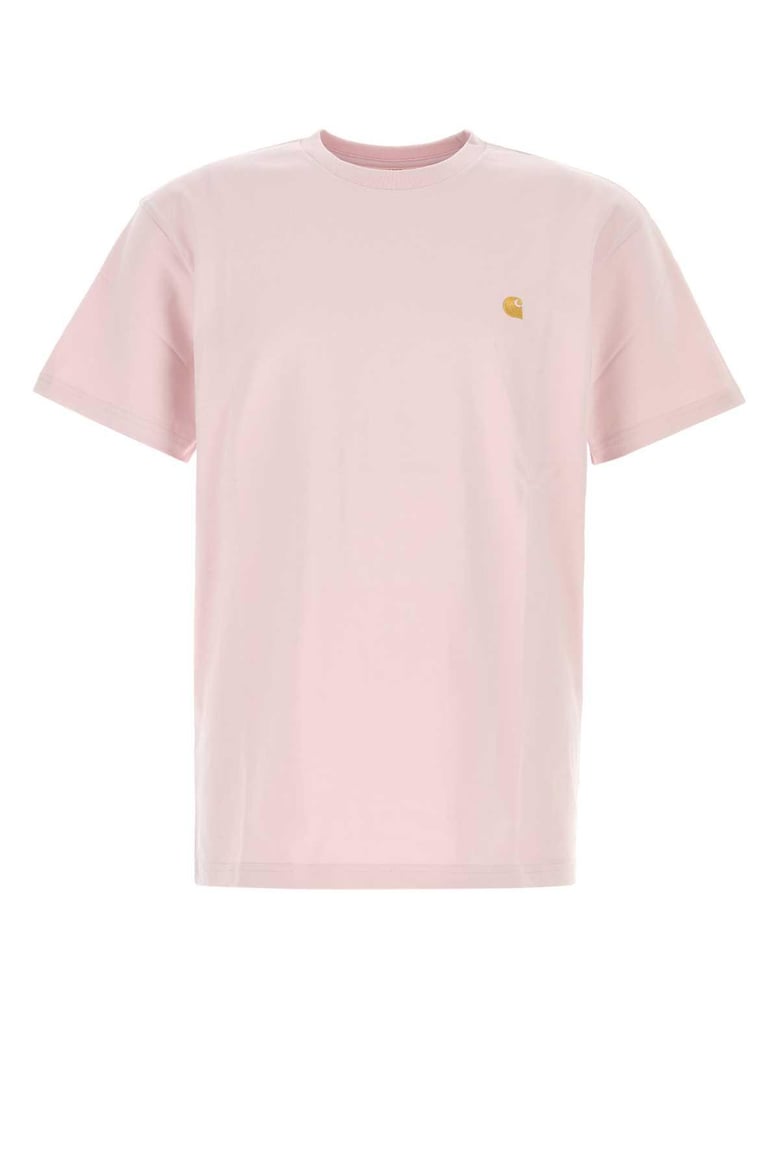 pastel pink cotton s/s chase t-shirt by Selfnex