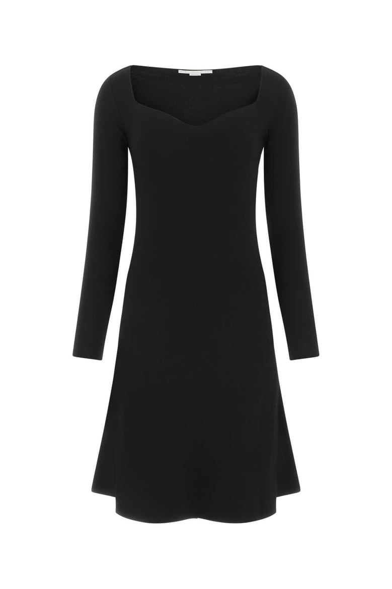black viscose blend dress by Selfnex