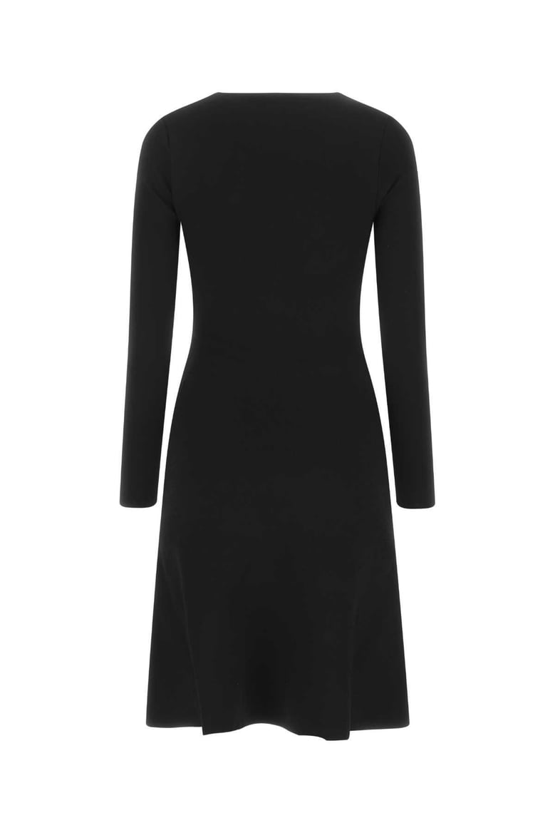black viscose blend dress by Selfnex