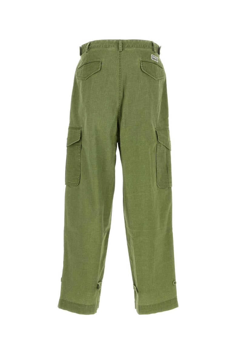 green cotton cargo pant by Selfnex
