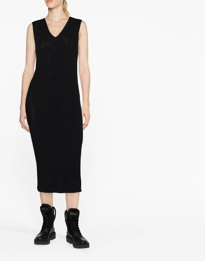knit logo midi dress by Selfnex