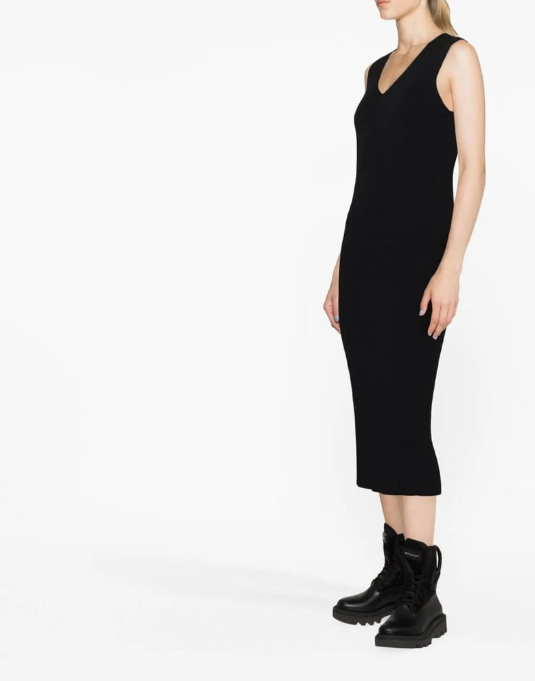 knit logo midi dress by Selfnex