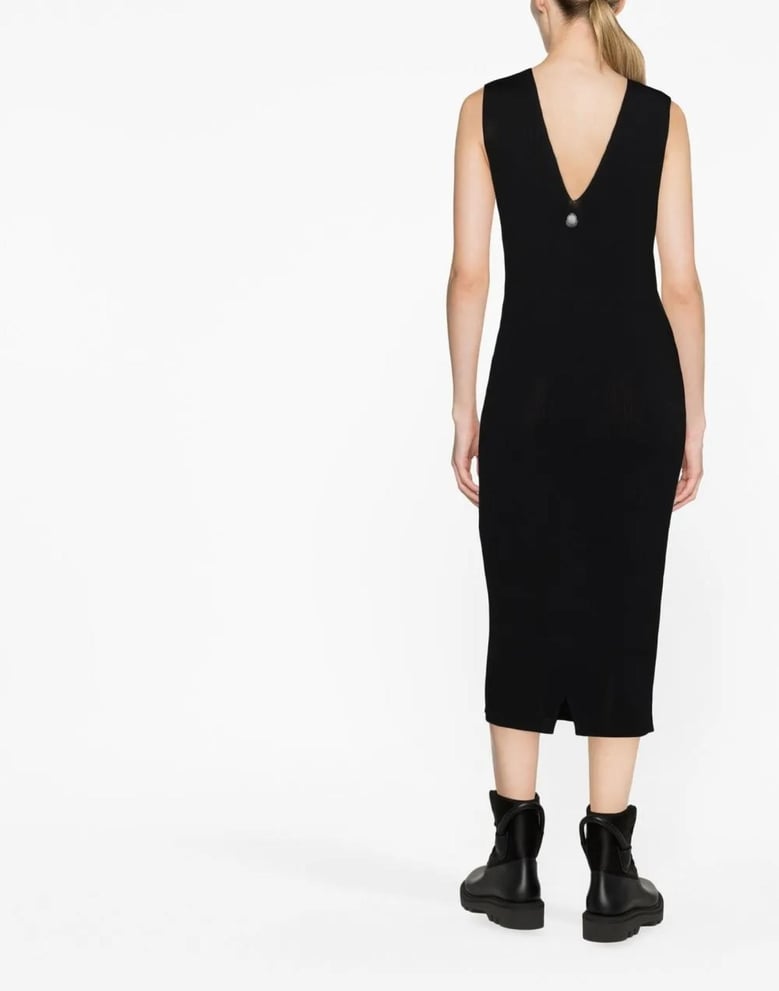 knit logo midi dress by Selfnex