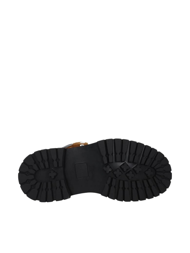 lace-up suede ankle boots by Selfnex