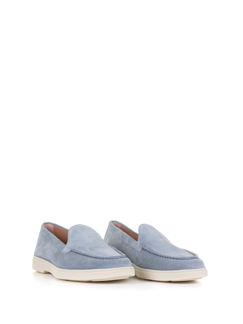 slip on moccasin in light blue suede by Selfnex