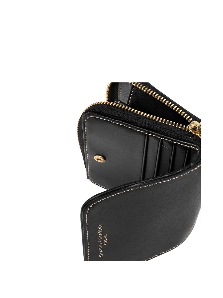 small black cowhide wallet by Selfnex