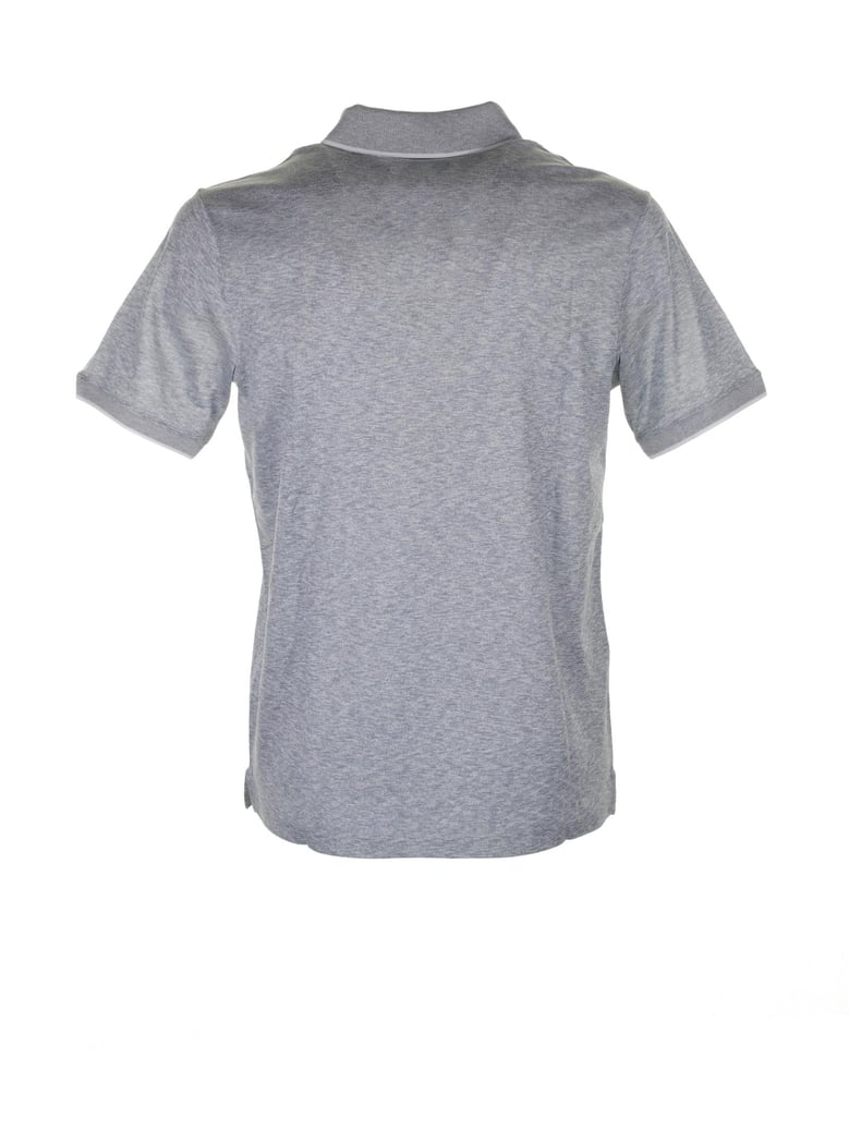 blue short-sleeved polo shirt in cotton by Selfnex