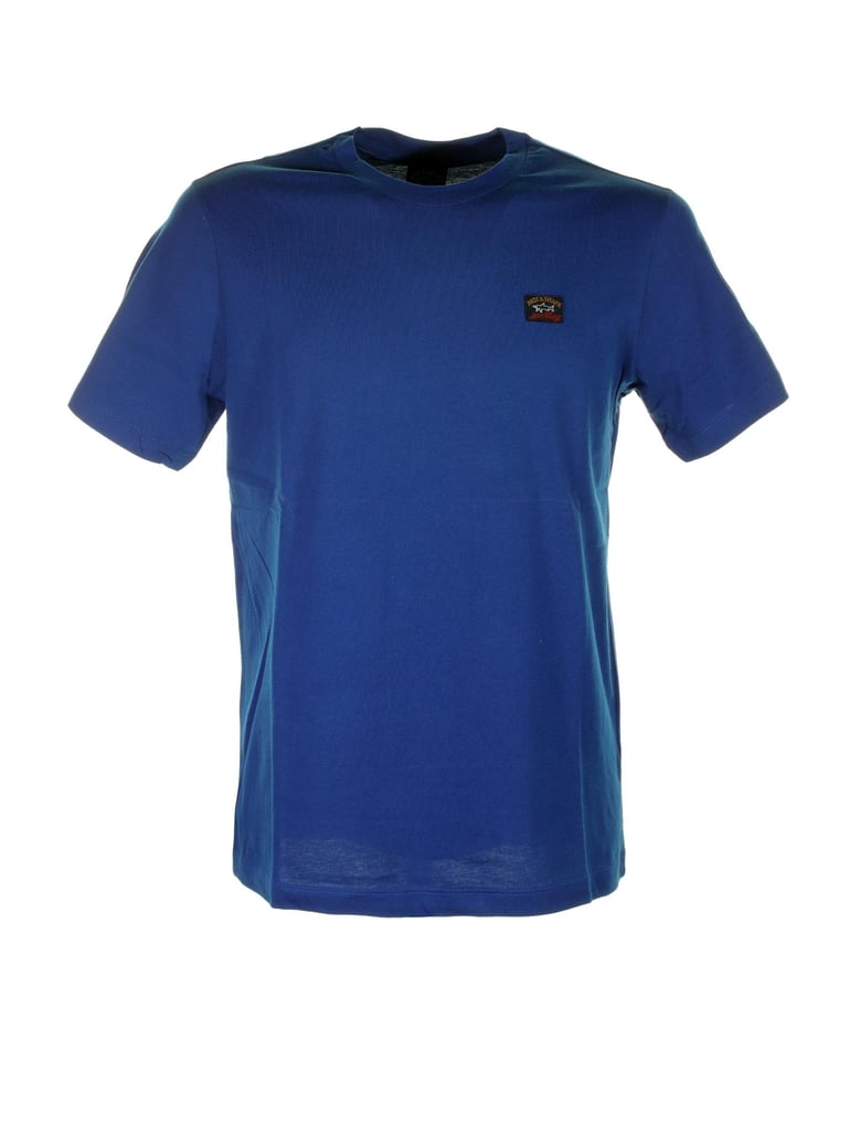 blue t-shirt with logo by Selfnex