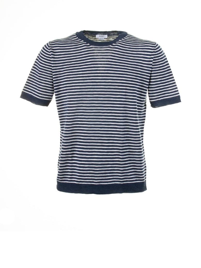 white blue striped t-shirt by Selfnex