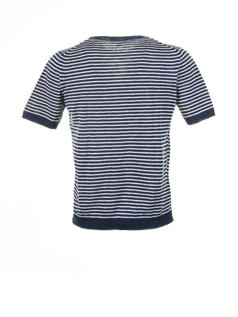 white blue striped t-shirt by Selfnex