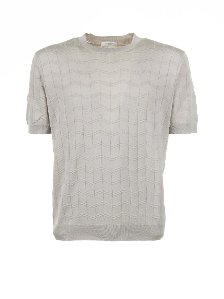 beige cotton and silk t-shirt by Selfnex