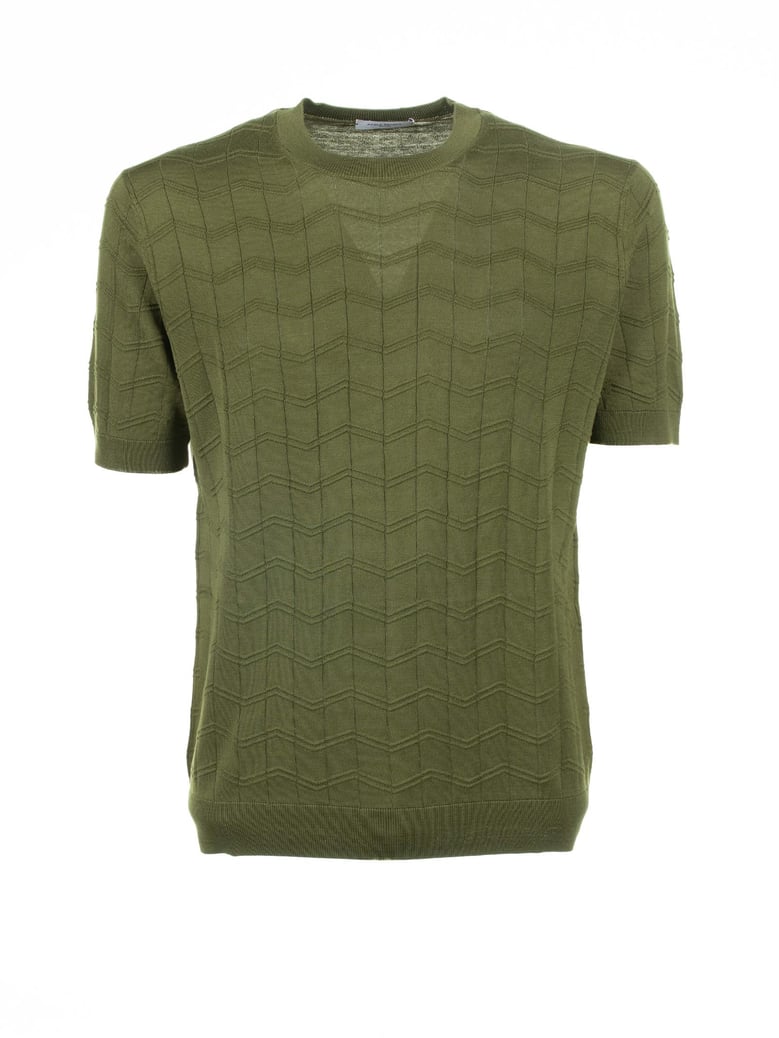 green cotton and silk t-shirt by Selfnex