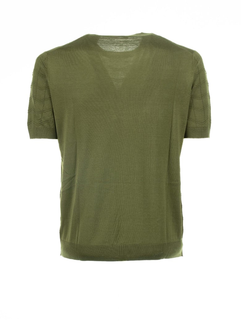 green cotton and silk t-shirt by Selfnex