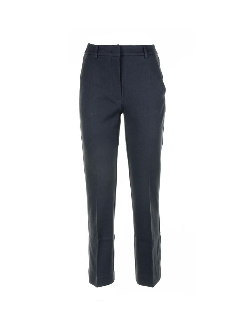 navy blue cotton trousers by Selfnex