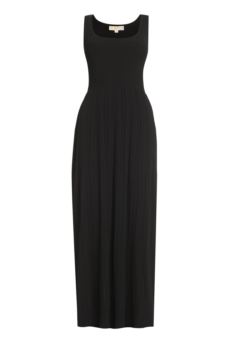 maxi dress in ribbed stretch knit by Selfnex