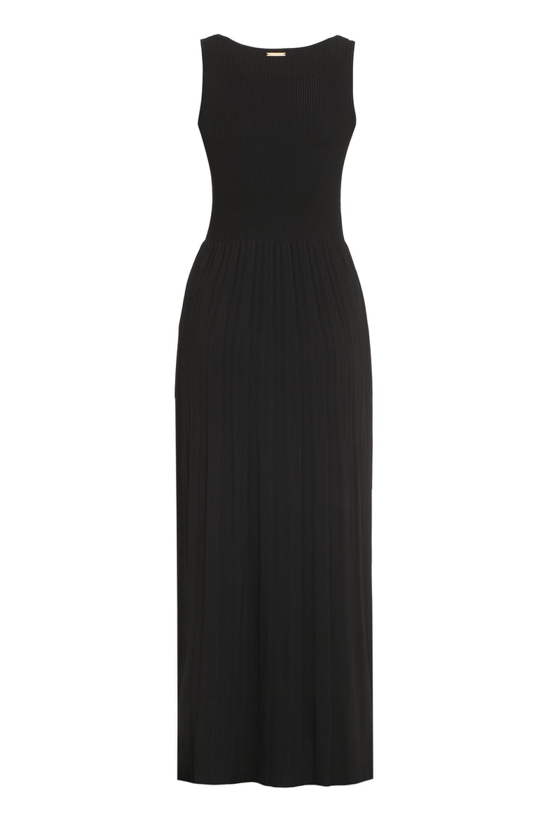 maxi dress in ribbed stretch knit by Selfnex