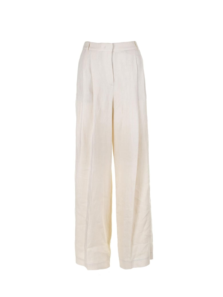 high-waisted linen trousers by Selfnex