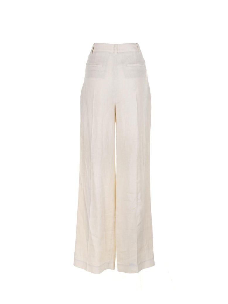 high-waisted linen trousers by Selfnex